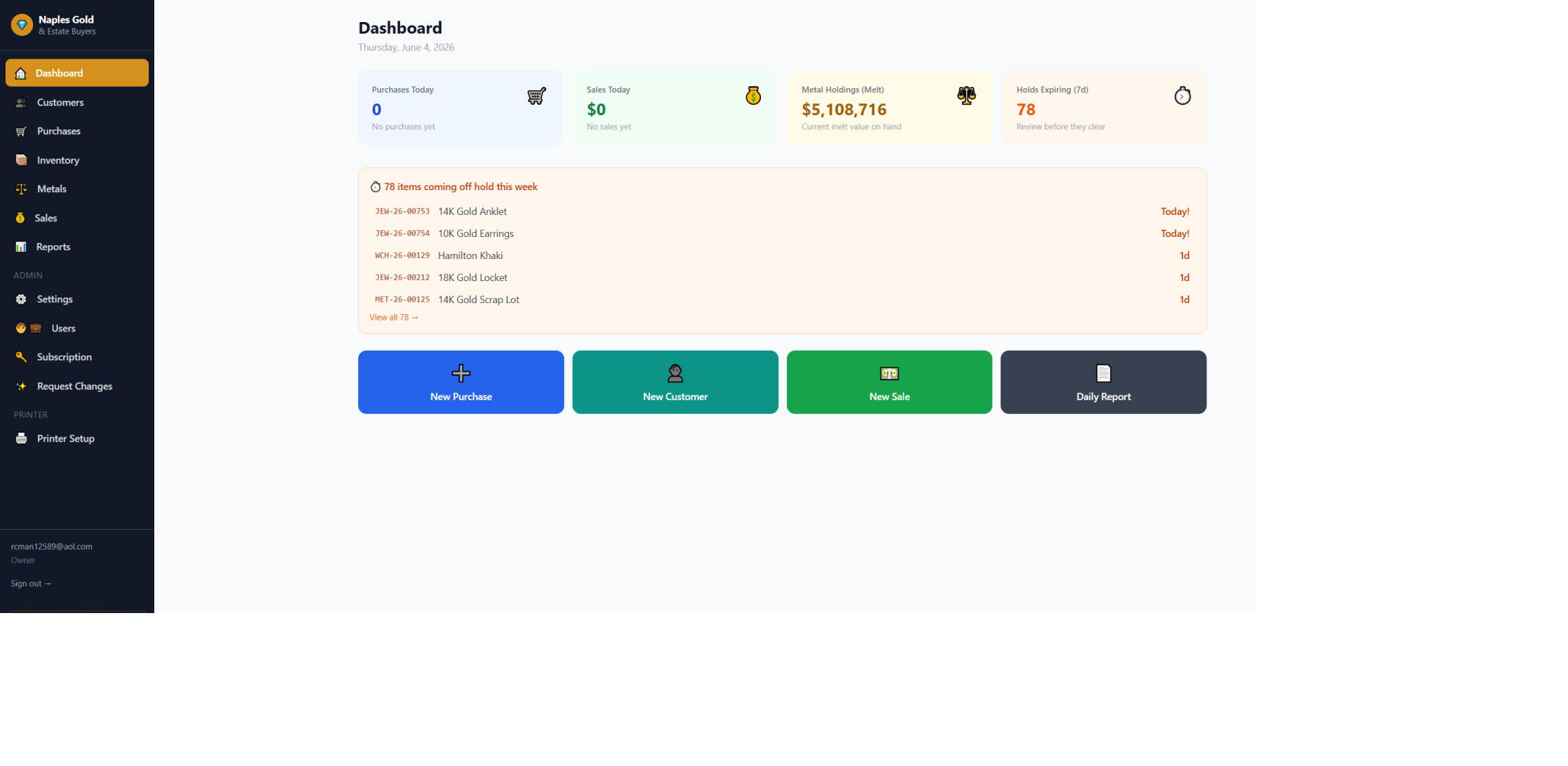 SDMS dashboard preview