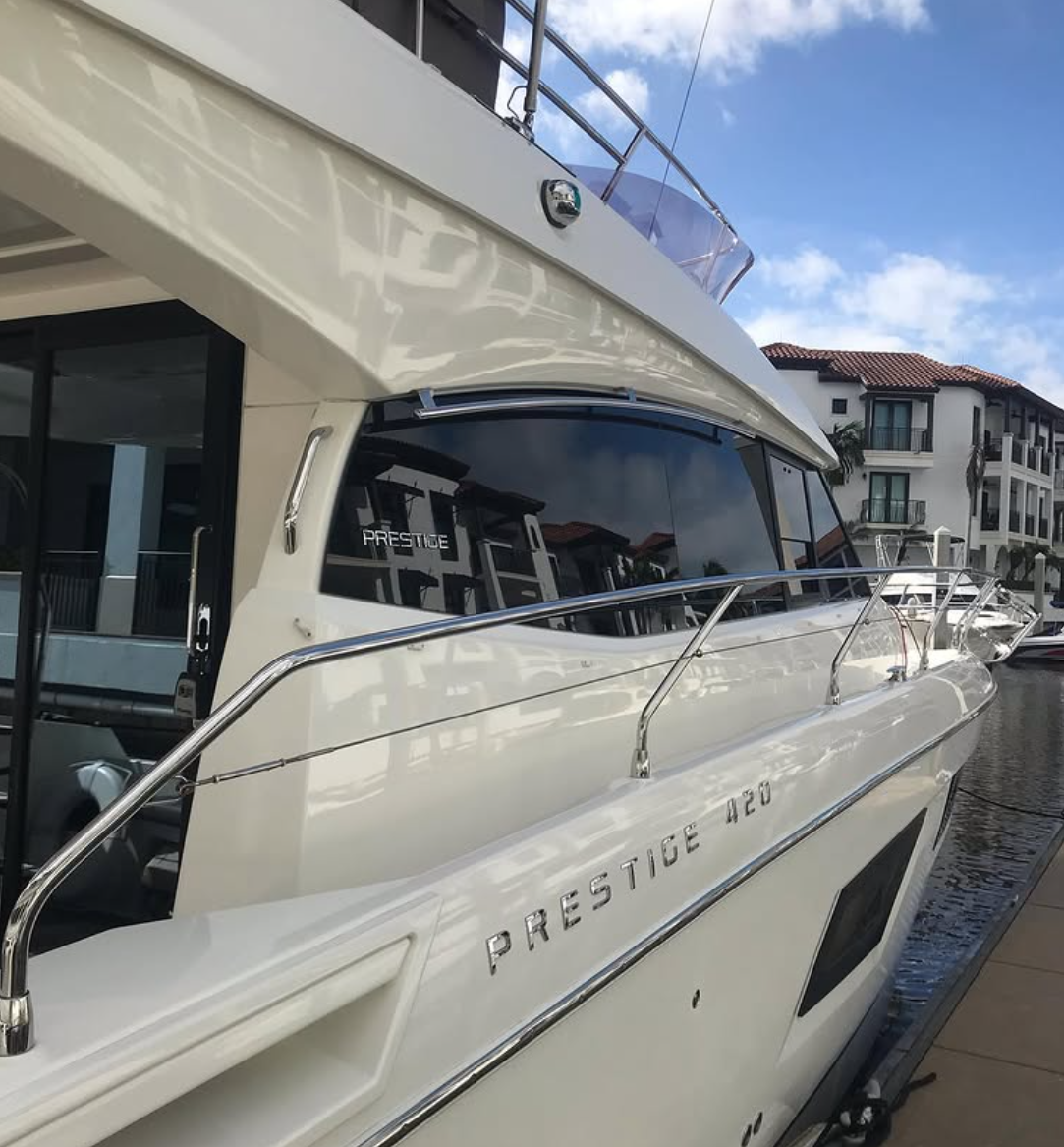 Elite Yacht Detailing fleet page — vessel gallery and fleet login entry