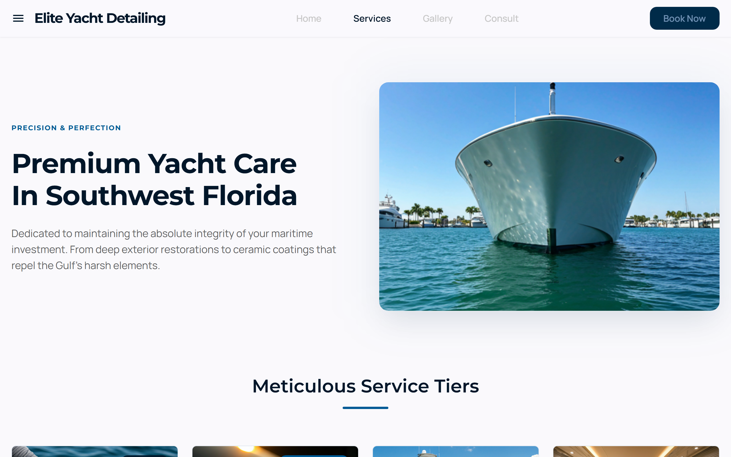 Elite Yacht Detailing services catalogue