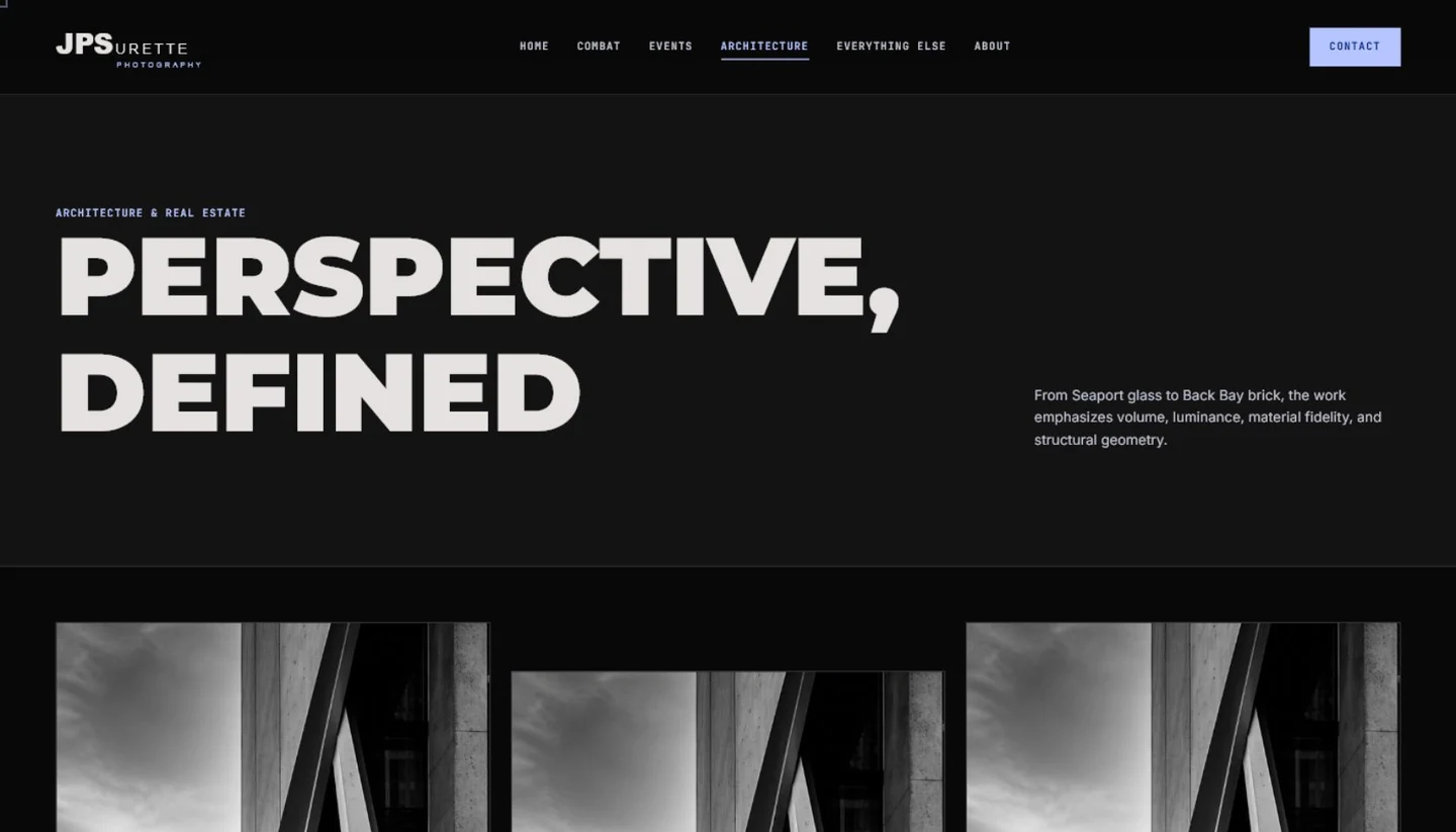 JPS architecture portfolio page